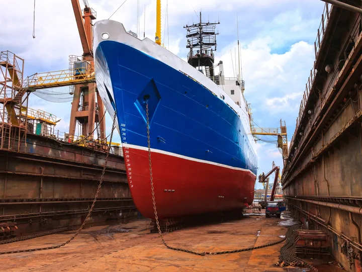 Ship in Dry Dock